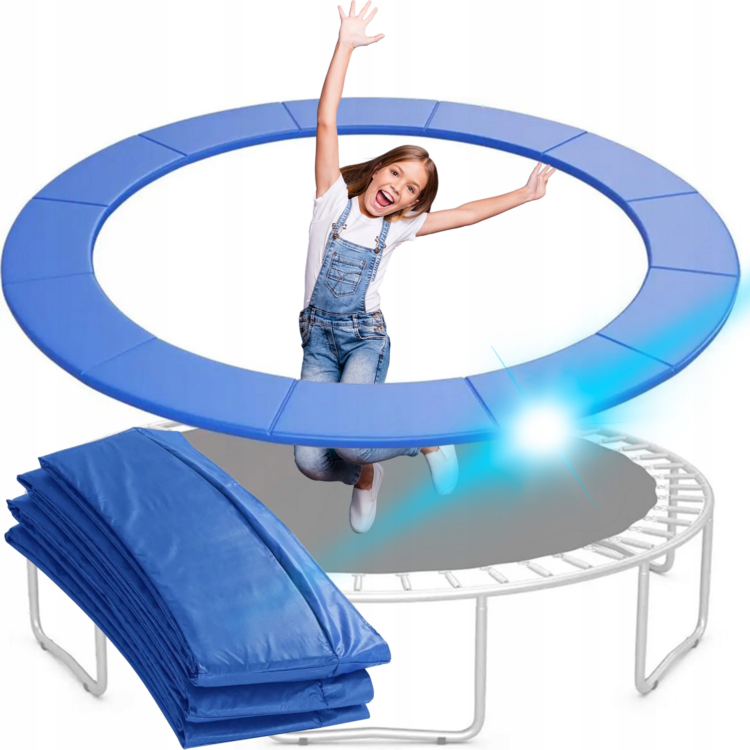 Kryt pružiny na trampolínu 366 cm - 374 cm, odolný golier s podložkou, 3,6 m